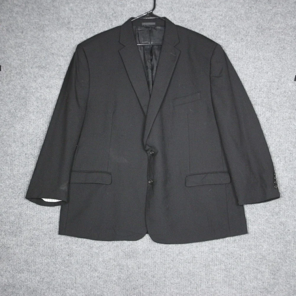 Lauren Ralph Lauren Mens Black Wool Blazer Suit Jacket Size 42R
